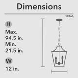 Hunter Laurel Ridge 4-Light Alturas Gold Transitional Lantern LED Medium Hanging Kitchen Island Light