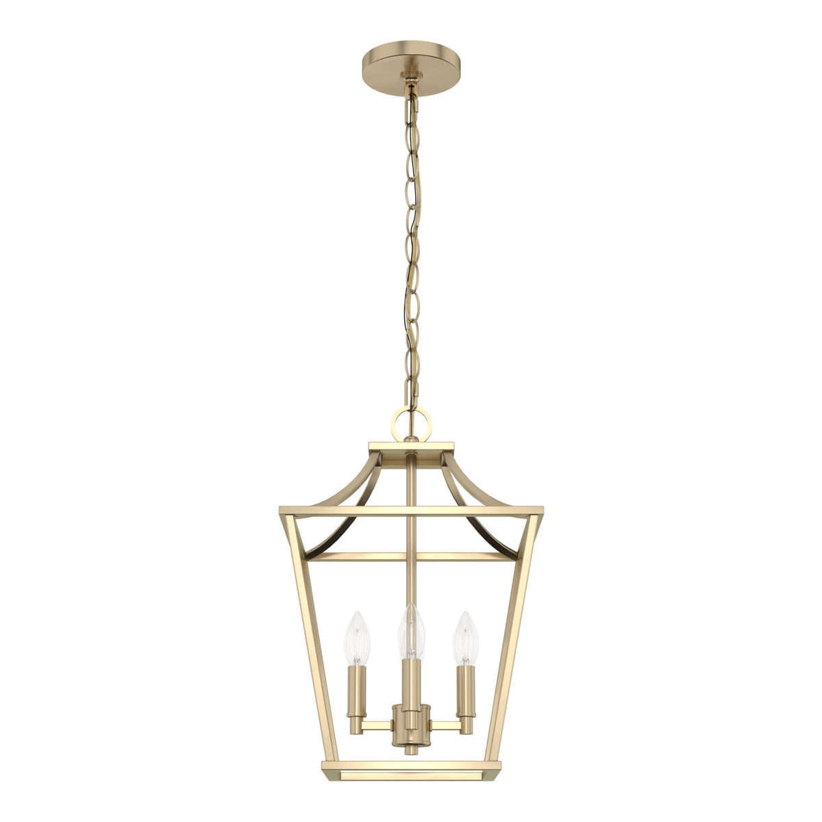 Hunter Laurel Ridge 4-Light Alturas Gold Transitional Lantern LED Medium Hanging Kitchen Island Light