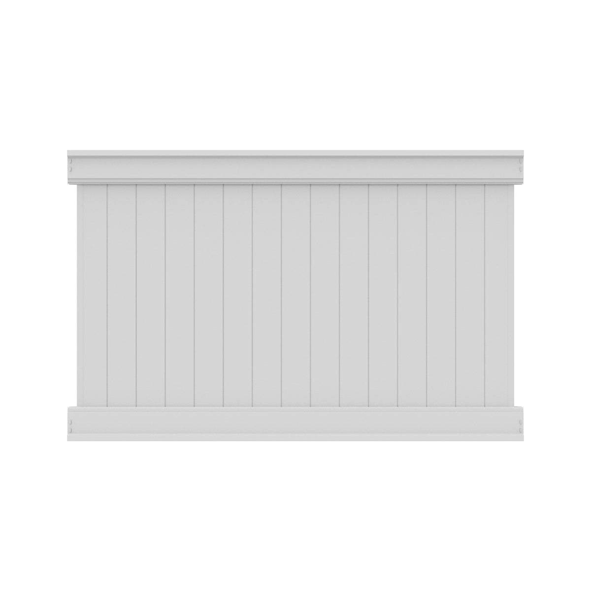 Freedom Emblem 5-ft H x 8-ft W White Privacy Vinyl Flat-top Fence Panel (Unassembled)