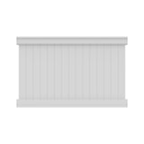 Freedom Emblem 5-ft H x 8-ft W White Privacy Vinyl Flat-top Fence Panel (Unassembled)