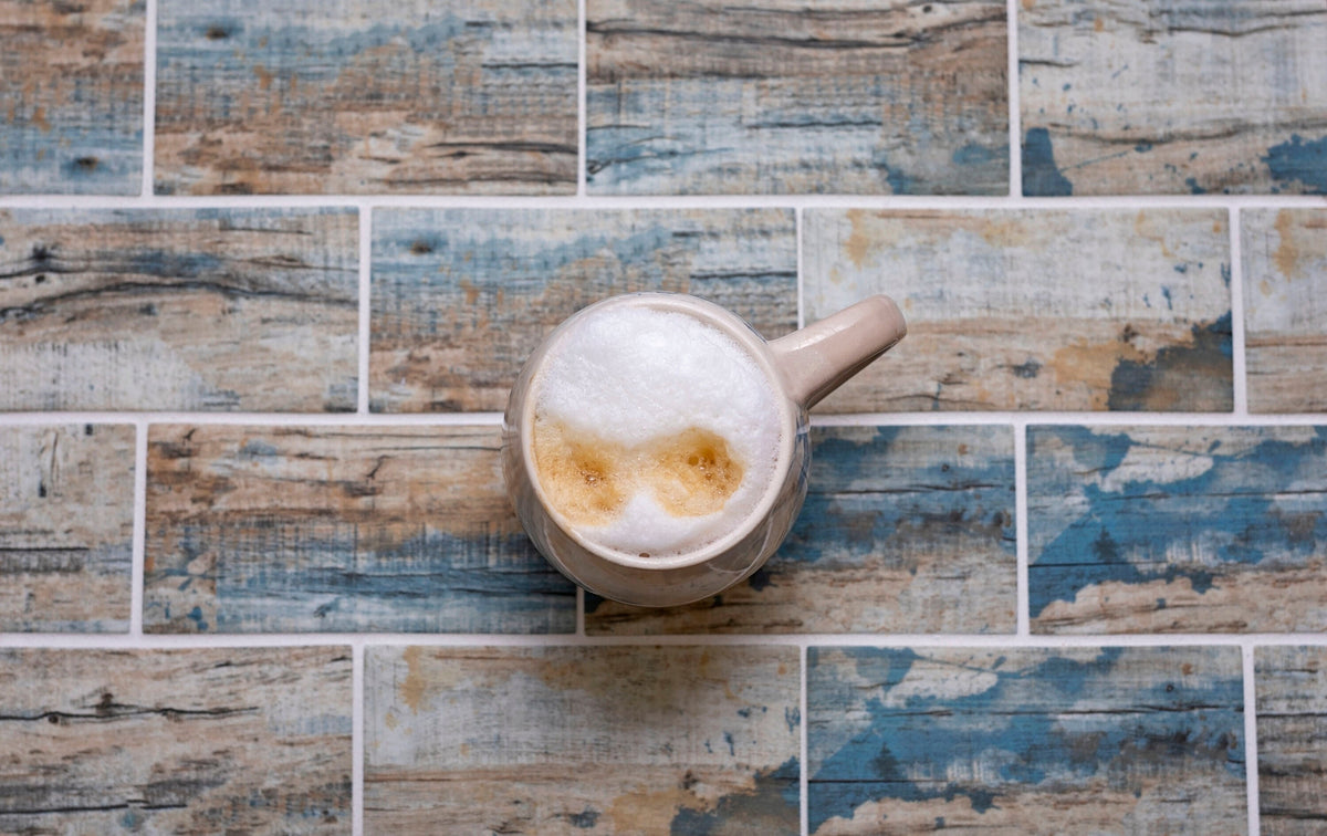 Apollo Tile Beige and Gray 11-in x 12-in Matte Recycled Glass Brick Wood Look Wall Tile (9.18-sq. ft/ Carton)