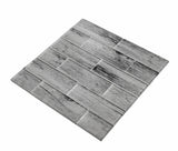 Apollo Tile (Sample) Gray 4-in x 4-in Glossy Glass Brick Wood Look Floor and Wall Tile