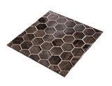 Apollo Tile (Sample) Wall Brown 4-in x 4-in Glossy Glass Honeycomb Patterned Wall Tile