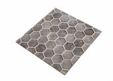 Apollo Tile (Sample) Wall Light Gray 4-in x 4-in Glossy Glass Honeycomb Patterned Wall Tile
