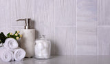 Apollo Tile (Sample) White 4-in x 12-in Natural Porcelain Stone Look Wall Tile