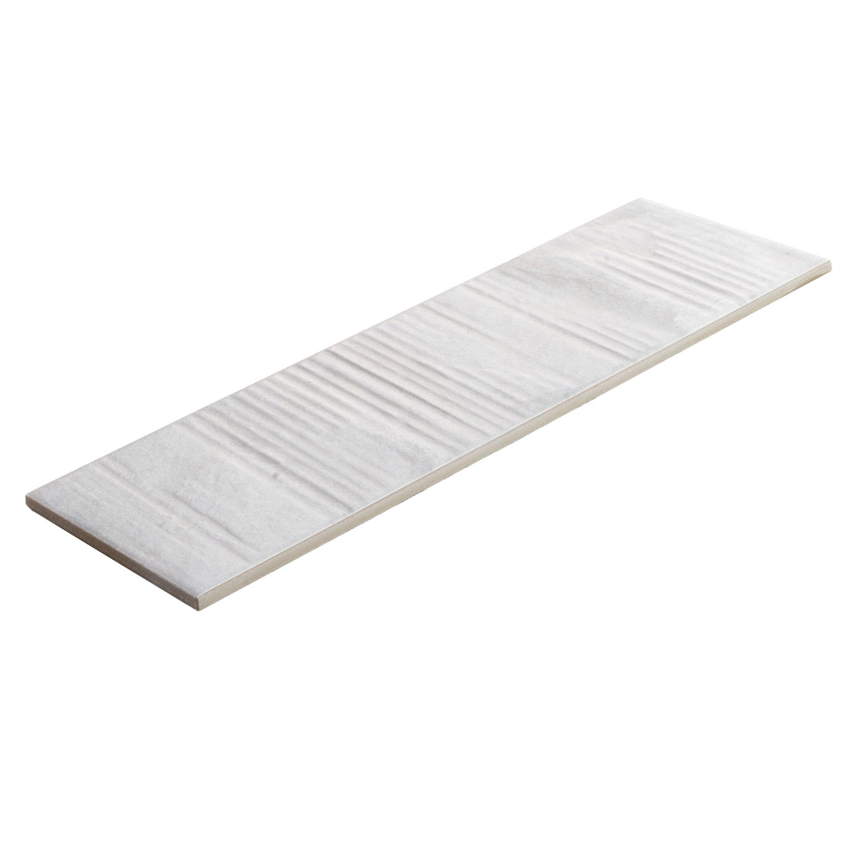 Apollo Tile (Sample) White 4-in x 12-in Natural Porcelain Stone Look Wall Tile
