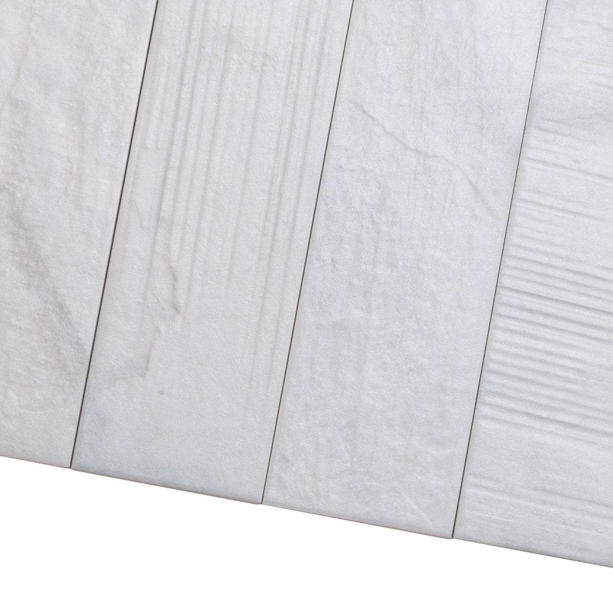 Apollo Tile (Sample) White 4-in x 12-in Natural Porcelain Stone Look Wall Tile