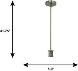 Portfolio Brushed Nickel Transitional Cylinder Pendant Light