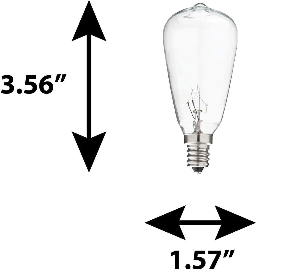 Portfolio White Incandescent Edison String Light Bulbs, 7W, 2-Pack
