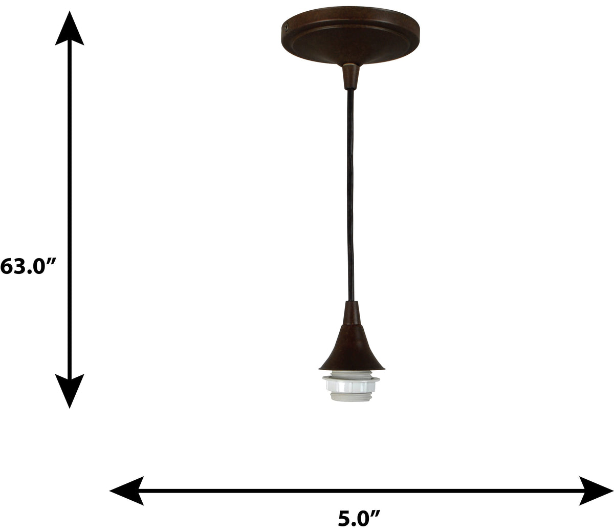 Portfolio Bronze Transitional Mini Pendant Light Fixture – Mix and Match, 1-Light, Adjustable Cord (63 in Max)