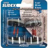 1-1/4 in. Gray and Black Base Nail-on Glides (4-Pack) - Super Arbor