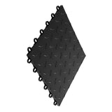 Swisstrax 12 in. W x 12 in. L Jet Black Diamondtrax Home Modular Polypropylene Flooring (50-Tile/Pack) (50 sq. ft.)