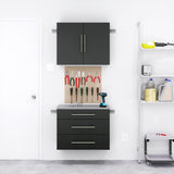 Prepac HangUps 30-in W x 72-in H Wood Composite Black Wall-mount Utility Storage Cabinet