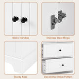 GZMR 23.6-in W x 68.1-in H Mdf White Freestanding Utility Storage Cabinet