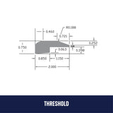 Bruce Natural 0.625-in T x 2-in W x 78-in L Solid Wood Threshold