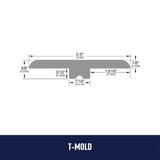 Bruce Forest Rain Tranquil Warmth 0.375-in T x 2-in W x 94-in L Wood Veneer with Vinyl Core T-moulding