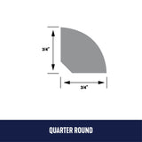 Bruce Nature of Wood Plus Rustic Warmth 0.75-in T x 0.75-in W x 78-in L Solid Wood Quarter Round
