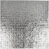 Apollo Tile (Sample) Elaina Silver 12-in x 12-in Polished Glass Uniform Squares Patterned Floor and Wall Tile