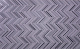 Apollo Tile (Sample) Zebra White, Gray 11-in x 11-in Polished Marble Herringbone Patterned Floor and Wall Tile