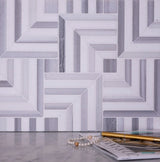 Apollo Tile Zebra Fossil Gray 10-in x 10-in Polished Composite Patterned Floor and Wall Tile (3.47-sq. ft/ Carton)