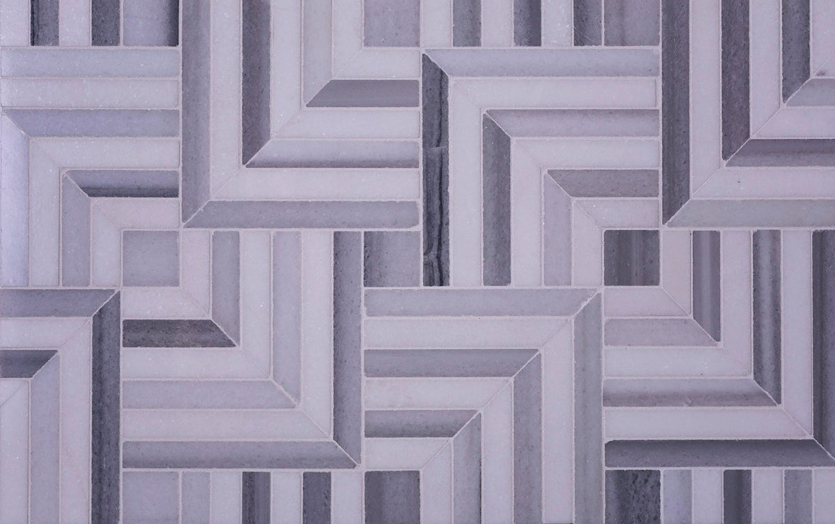 Apollo Tile Zebra Fossil Gray 10-in x 10-in Polished Composite Patterned Floor and Wall Tile (3.47-sq. ft/ Carton)