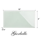 Giorbello (Sample) 6x12 glass subway tiles Winter Sage 6-in x 12-in Glossy Glass Brick Subway Wall Tile