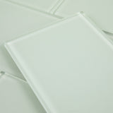 Giorbello (Sample) 6x12 glass subway tiles Winter Sage 6-in x 12-in Glossy Glass Brick Subway Wall Tile