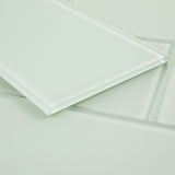 Giorbello Classic Premium Winter Sage 6-in x 12-in Glossy Glass Subway Wall Tile (5-sq. ft/ Carton)