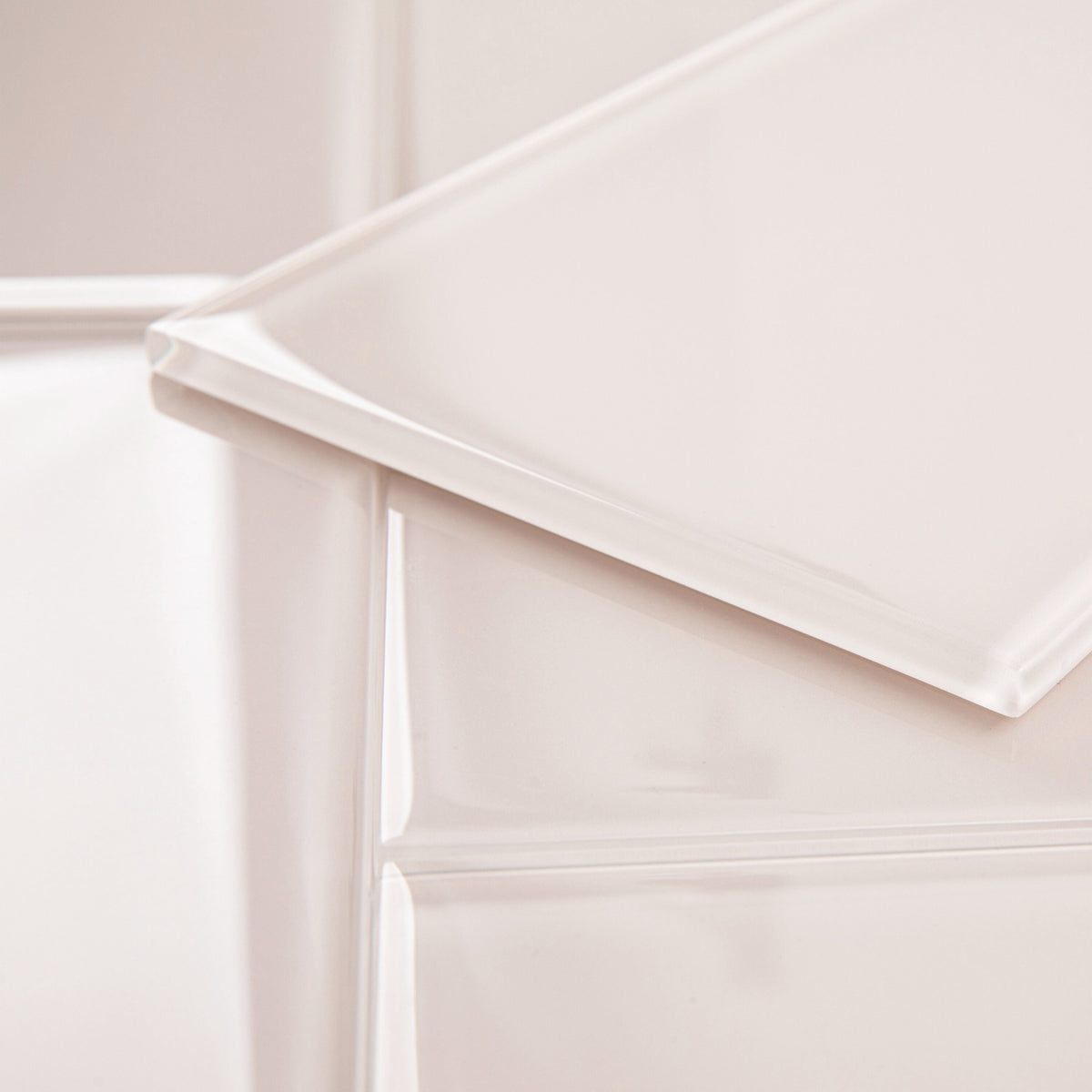 Giorbello Classic Premium Rose Pale Pink 6-in x 12-in Glossy Glass Subway Wall Tile (5-sq. ft/ Carton)