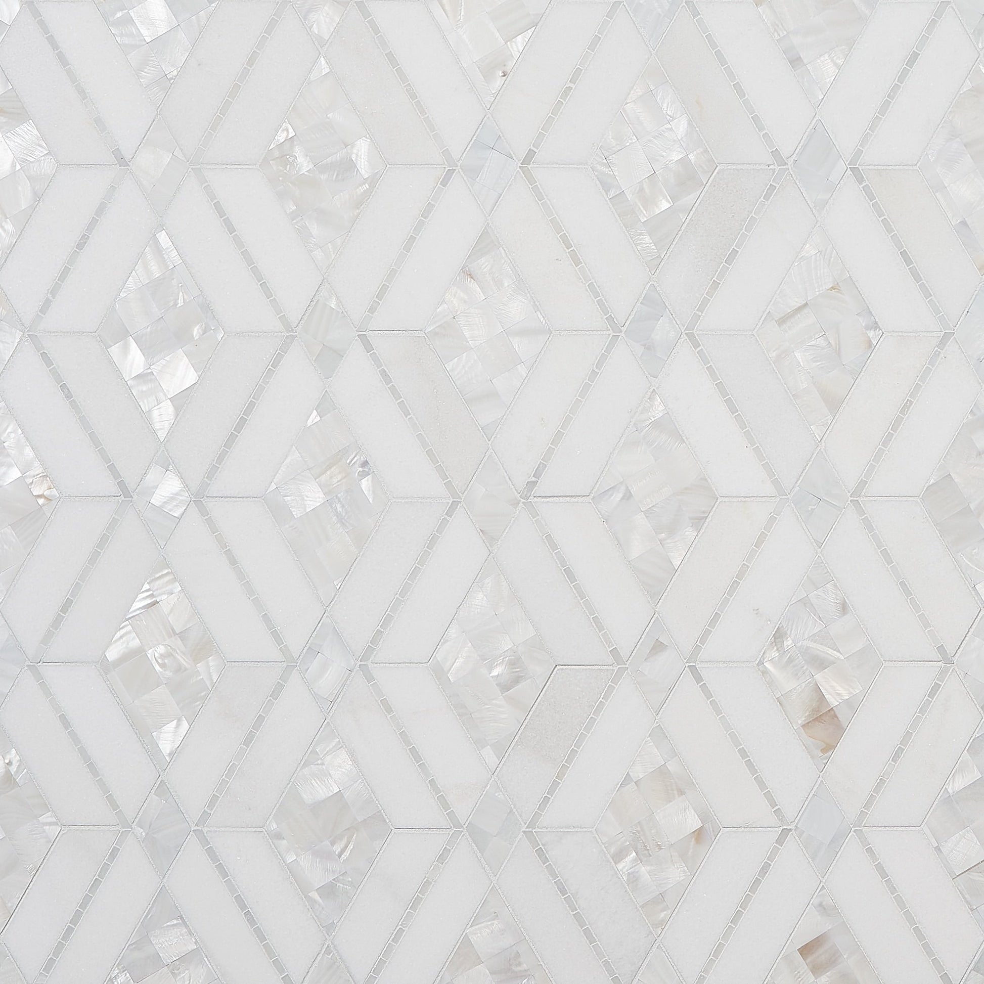 Artmore Tile Spencer White 10-in x 10-in Polished Natural stone Marble Marble look Multi-shaped Mosaic Wall Tile product image