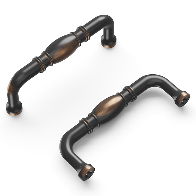 Hickory Hardware Williamsburg 3-in (76mm) Center to Center Oil-Rubbed Bronze Highlighted Rectangular Handle Drawer Pull