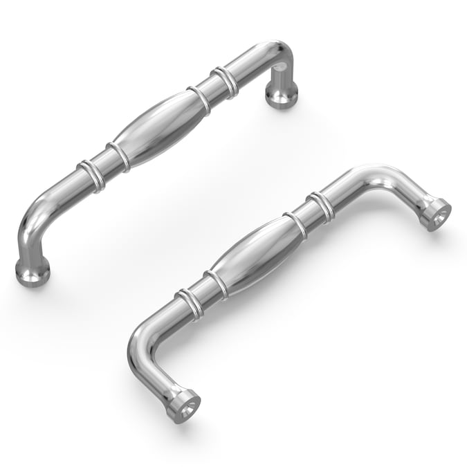 Hickory Hardware Williamsburg 3-3/4-in (96mm) Center to Center Chrome Rectangular Handle Drawer Pull