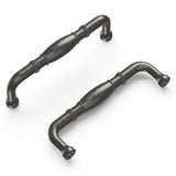 Hickory Hardware Williamsburg 3-3/4-in (96mm) Center to Center Black Nickel Vibed Rectangular Handle Drawer Pull