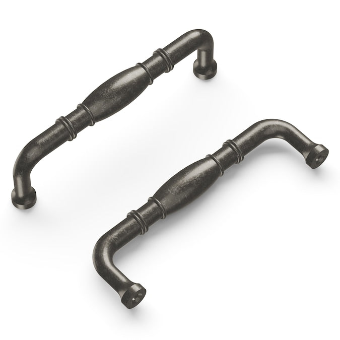 Hickory Hardware Williamsburg 3-3/4-in (96mm) Center to Center Black Nickel Vibed Rectangular Handle Drawer Pull