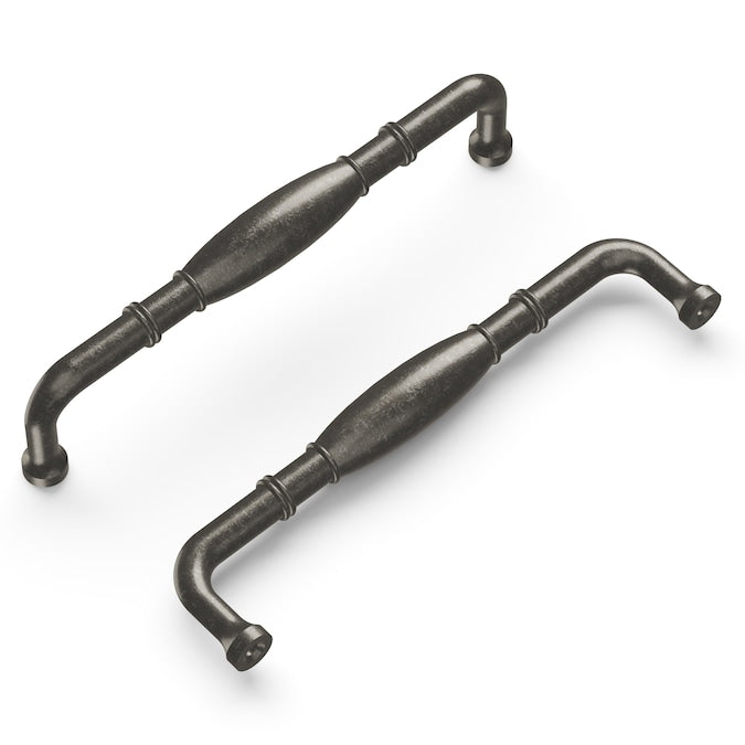 Hickory Hardware Williamsburg 5-1/16-in (128mm) Center to Center Black Nickel Vibed Rectangular Handle Drawer Pull