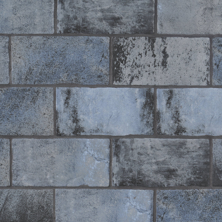 Artmore Tile Noto Denim Blue 4-in x 8-in Matte Ceramic Brick look Wall Tile product image