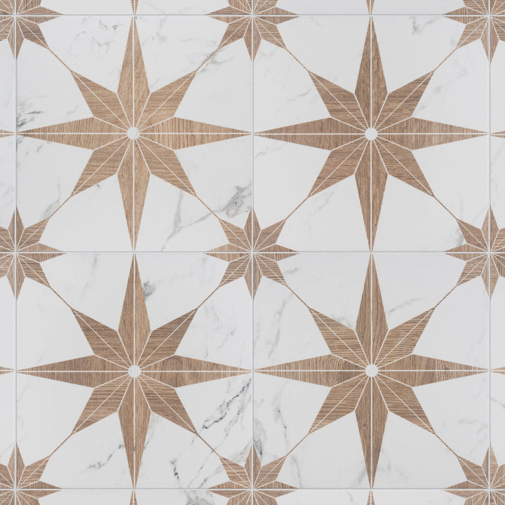 Affinity Tile Llama Stella Loire Noce 10-in x 10-in Multi-finish Porcelain Marble look Floor and Wall Tile product image