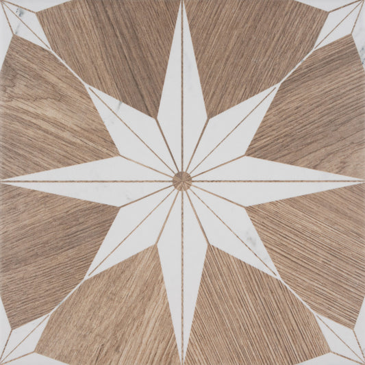 Affinity Tile Llama Stella Loire Verso Noce 10-in x 10-in Multi-finish Porcelain Wood look Floor and Wall Tile product image