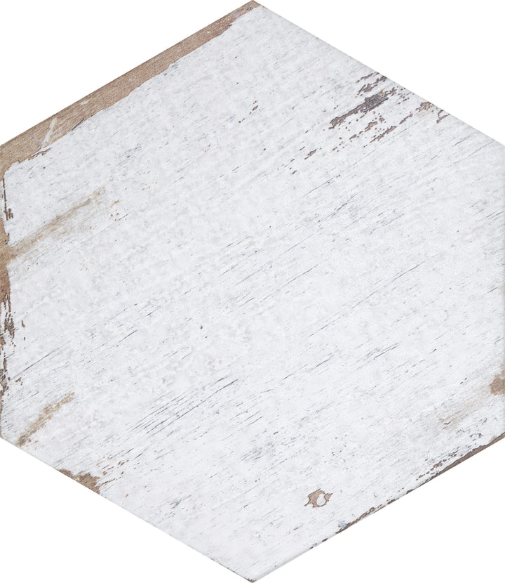 Affinity Tile Retro Mini Hex Blanc 7-in x 8-in Matte Porcelain Wood look Hexagon Floor and Wall Tile product image