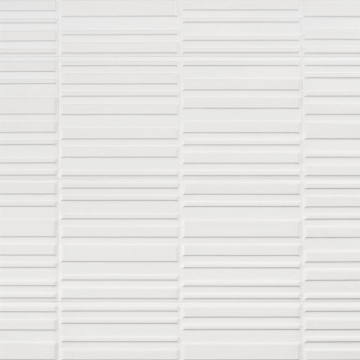 Artmore Tile Maude White 8-in x 16-in Multi-finish Ceramic Wall Tile product image