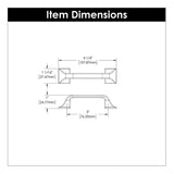 Hickory Hardware Forge (76mm) Center to Center Rectangular Handle Drawer Pull