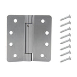 4 in. Satin Brass 5/8 in. Radius Adjustable Spring Door Hinge