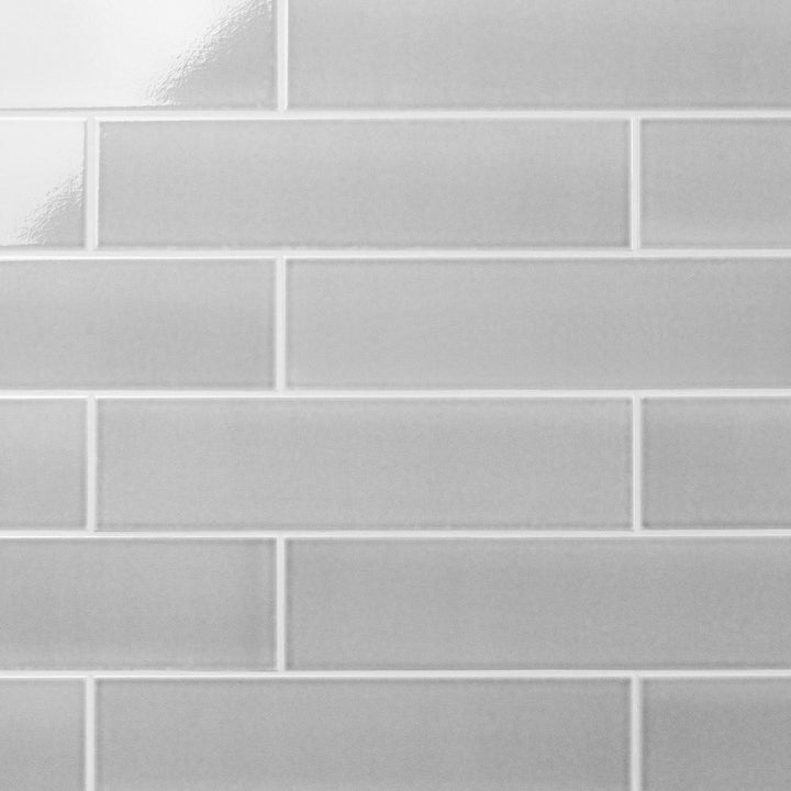 Artmore Tile Refined Gray 4-in x 16-in Glazed Ceramic Subway Wall Tile product image