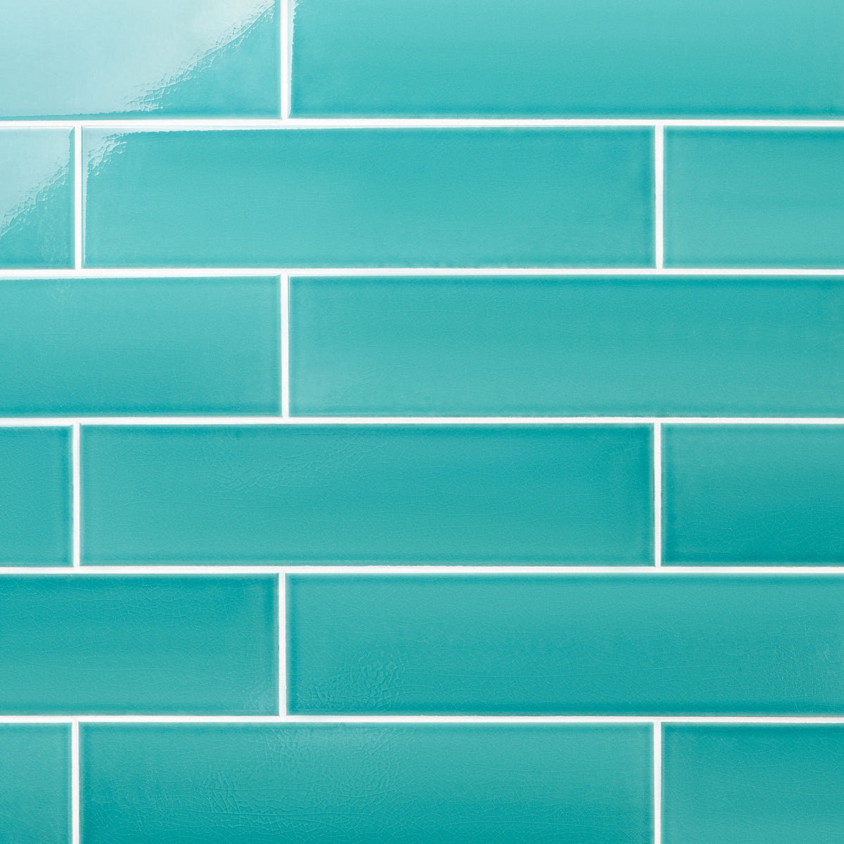 Artmore Tile Refined Teal Green 4-in x 16-in Glazed Ceramic Subway Wall Tile product image