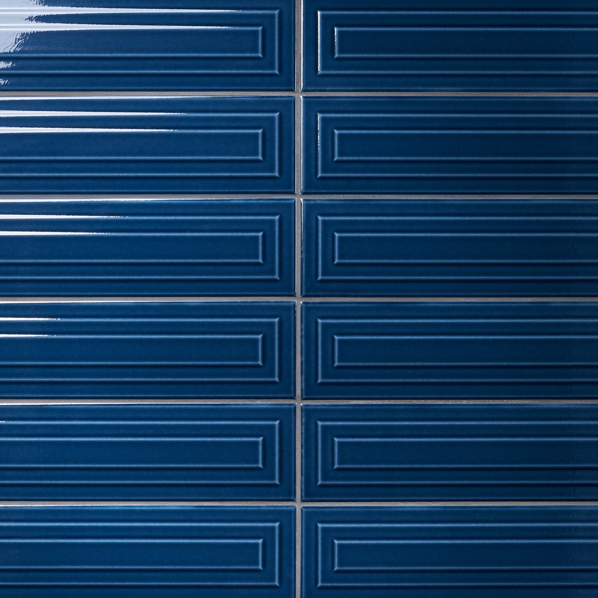 Artmore Tile Refined Nautical Blue 4-in x 16-in Glazed Ceramic Subway Wall Tile product image