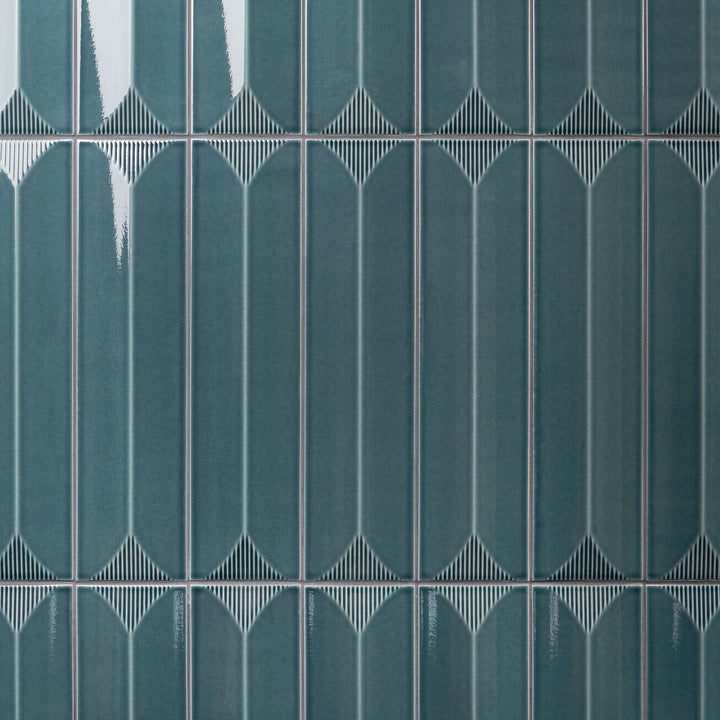 Artmore Tile Refined Emerald Green 4-in x 16-in Glazed Ceramic Subway Wall Tile product image