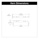 Hickory Hardware Williamsburg 5-1/16-in (128mm) Center to Center Chrome Rectangular Handle Drawer Pull