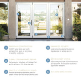 JELD-WEN F-4500 108-in x 80-in x 5-5/8-in Jamb Primed Fiberglass 3-Panel Left-Hand Folding Patio Door with Low-E Tempered Glass