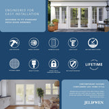 JELD-WEN 72-in x 80-in Fiberglass French, Left-hand outswing – feature callout