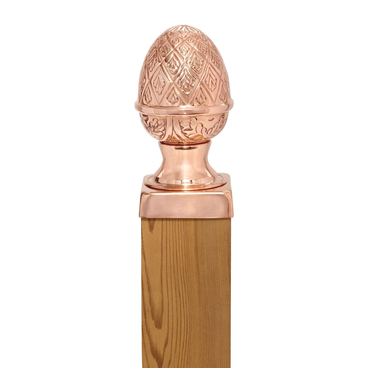 PERMAKAP 4-in x 4-in Pineapple Solid Polished Copper Deck Post Cap